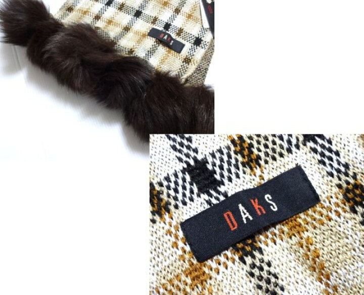 楽天市場】ダックス DAKS マフラー フォックス ウール使用 チェック柄 