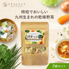 【P10倍】簡単ベジドライ 80g（40g ×2袋） 〈楽天ランキング1位〉 送料無料 乾燥野菜 国産 添加物一切不使用 カット野菜 九州産 安全 野菜ミックス 美味しい おいしい 人気 簡単 時短 お手軽 料理 常備 玉ねぎ キャベツ 人参 ほうれん草 小ねぎ 常温 ストッカー