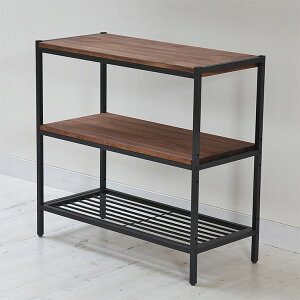 天然木製シェルフ3段 3段 アンティーク モダン ナチュラル オイル ウッド スタイリッシュ シンプル シェルフ ラック ハンガー インテリア 家具 天然 おしゃれ カフェ 北欧 木目 【LTI】【SI】