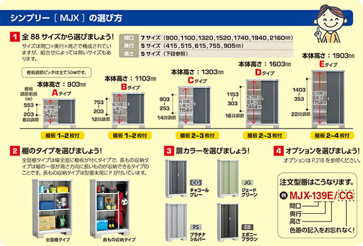 楽天市場】【組立工事費込み】【イナバ物置】【MJX-096C・CP】【MJX 