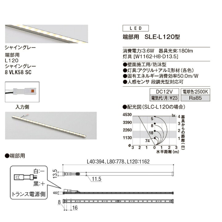楽天市場】【LIXIL美彩12V】 【シンプルラインライト端部用】 【SLE 