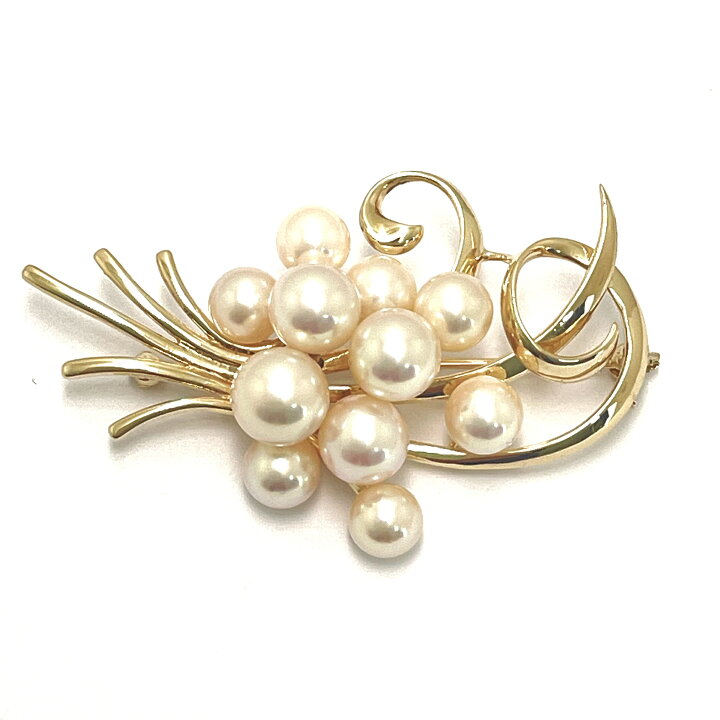 楽天市場】MIKIMOTO / ミキモト パールブローチ K14YG 5.8~7.8mm 
