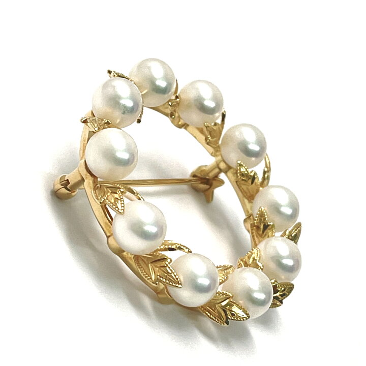 楽天市場】MIKIMOTO / ミキモト パールブローチ K18YG 5.8~6.0mm 