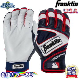【海外限定カラー】【送料無料】フランクリン パワーストラップ 野球 バッティンググローブ 両手 Franklin Powerstrap Batting Gloves手袋
