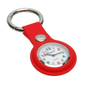 時計 キーホルダー 懐中時計 ナースウォッチ カラビナ 防水 子供 キッズ 全7色 GD-KIDSCLOCK