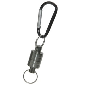 超強力 マグネット リリーサー 小型 アルミ 合金 渓流 バス 釣り 登山 アウトドア サバゲー 小物 軽量 ミニ コンパクト 耐荷重4kg カラビナフック付き