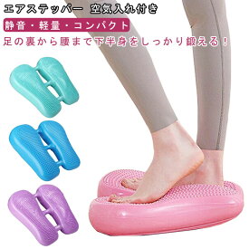 【空気入れ付き】ステッパー ダイエット 座ったまま 静音 エアステッパー 器具 有酸素運動 足踏み ストレートステッパー ステップ 台 クッション バランスクッション バランスディスク エアーステッパー チュー 自宅 室内 運動 全4色