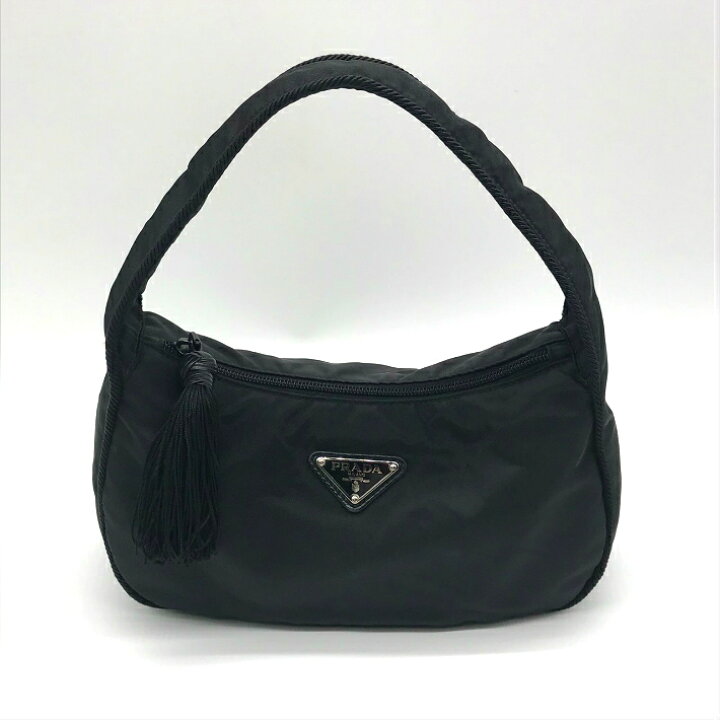 楽天市場】PRADA プラダハンドバッグミニポーチバッグフリンジ付き 