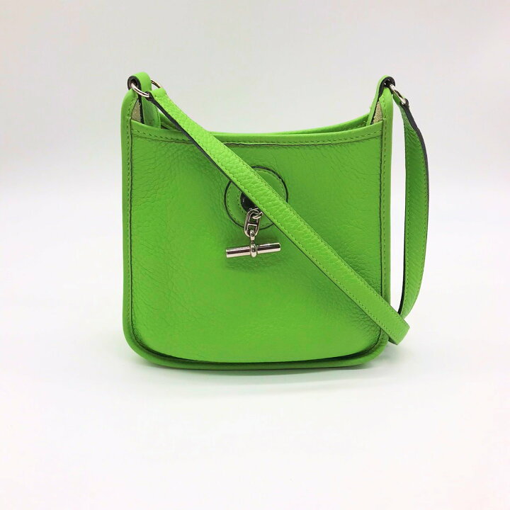 楽天市場】HERMES エルメス ヴェスパTPM アップルグリーン 斜め掛け  