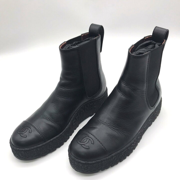 楽天市場】CHANEL シャネル レディース サイドゴアブーツ 21B ココ 