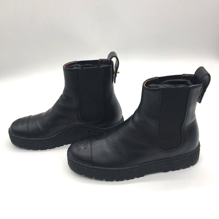 楽天市場】CHANEL シャネル レディース サイドゴアブーツ 21B ココ 