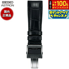 【7/18限定！2人に1人最大100%ポイントバック！要エントリー】セイコー アストロン SEIKO ASTRON 腕時計 革製 替えバンド ベルト メンズ ブラック クロコダイル 21mm 標準サイズ R7X10DC