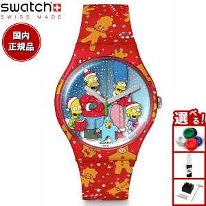 swatch XEHb` U Vv\Y R{f The Simpsons WONDROUS WINTER WONDERLAND SUOZ361 rv Y fB[X