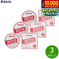 【9/15限定！抽選で最大1万ポイントバック】ARGOL マッスルサルヴ 40g×3点【送料無料】