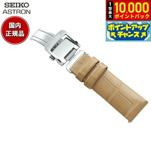 【抽選で最大10000ptバック!お買い物マラソン限定】セイコー アストロン SEIKO ASTRON 腕時計 革製 替えバンド ベルト レディース ベージュ クロコダイル 18mm 婦人標準サイズ R7X15AC