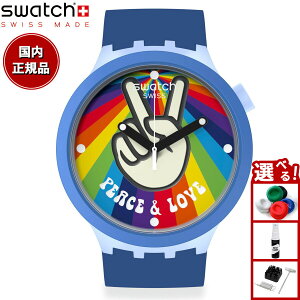 swatch XEHb` rv Y fB[X IWiY rbO{[h oCIZ~bN BIG BOLD BIOCERAMIC PEACE HAND LOVE SB03N105