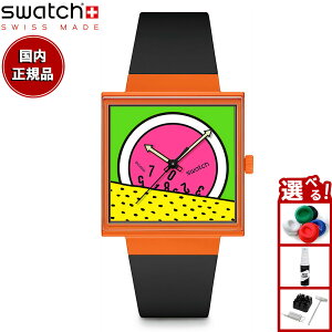 swatch XEHb` SQUARE BIOCERAMIC rv Y fB[X SO34Z101 BREAK TIME