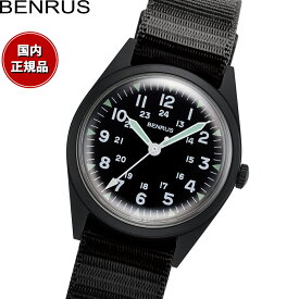 【店内ポイント最大59倍！マラソン限定！】ベンラス BENRUS 腕時計 メンズ DTU-2A/P-BKBK ミリタリーウォッチ 復刻モデル ブラック/ブラック