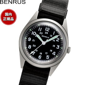 【店内ポイント最大39倍！5月30日！】ベンラス BENRUS 腕時計 メンズ DTU-2A/P-SVBK ミリタリーウォッチ 復刻モデル シルバー/ブラック