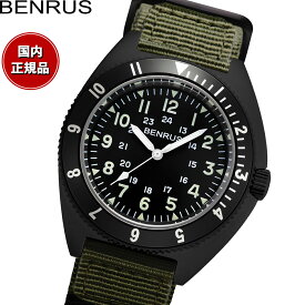 【店内ポイント最大39倍！5月30日！】ベンラス BENRUS 腕時計 メンズ コンバットシリーズ TYPE-II BK COMBAT KH ミリタリーウォッチ ブラック/カーキ