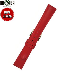【店内ポイント最大42倍!11月1日!】ミモザ MIMOSA 腕時計 替えバンド ベルト メンズ ベビーカーフKC カーフ 20mm レッド/ゴールド 時計 時計バンド 時計ベルト 革 牛革