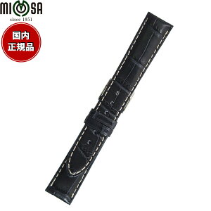 【店内ポイント最大42倍!11月1日!】ミモザ MIMOSA 腕時計 替えバンド ベルト メンズ クロコマット クロコダイル 18mm ネイビー/シルバー 時計 時計バンド 時計ベルト 革 ワニ革