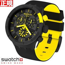 swatch スウォッチ 腕時計 メンズ レディース オリジナルズ ビックボールド クロノ チェックポイント・イエロー Originals Big Bold Chrono CHECKPOINT YELLOW SB02B403