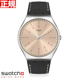 swatch スウォッチ 腕時計 メンズ レディース オリジナルズ ピンク SKIN IRONY 42 SMART STITCH MONTHLY DROPS SS07S118