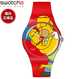 swatch スウォッチ ザ・シンプソンズ コラボモデル The Simpsons SWEET EMBRACE SO29Z120 腕時計 メンズ レディース【2024 新作】