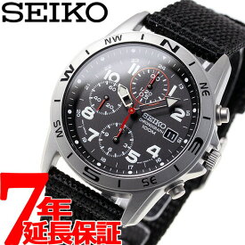 【店内ポイント最大44倍！4月20日！】セイコー SEIKO 逆輸入 クロノグラフ ブラック 腕時計 メンズ SND399P1