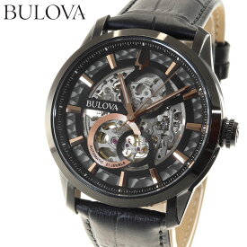 【店内ポイント最大39倍！5月30日！】ブローバ BULOVA 腕時計 メンズ 自動巻き メカニカル スケルトン クラシック Classic 98A283