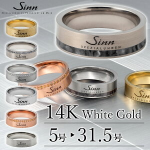【60回分割手数料無料!】Sinn Ring ジン リング 指輪 ホワイトゴールドK14 カーボン ヘアライン仕上げ F10503/60H17K14WGH