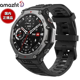 【店内ポイント最大54倍！本日限定！】アマズフィット AMAZFIT スマートウォッチ T-Rex 3 オニキス 腕時計 メンズ レディース GPS 登山 ウェアラブル SP170069C218