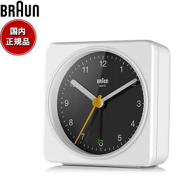 【店内ポイント最大38倍！本日限定！】【6月から値上！】BRAUN ブラウン アラームクロック BC03WB アナログ 目覚まし時計 置時計 Alarm Table Clock 78mm ホワイト ブラック