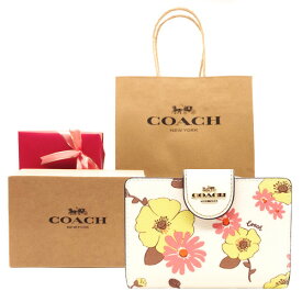 【コーチ箱 紙袋付き ギフト包装無料】コーチ 財布 COACH フローラル プリント 花柄 二つ折り財布 CH-734 IMCAH COACH【2023 新作 新品】【COACH コーチ】【サイフ さいふ】【楽ギフ_包装】【コンビニ受取対応商品】