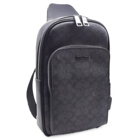 【コーチ 紙袋付き ギフト包装無料】コーチ バッグ ショルダーバッグ ボディバッグ シグネチャー CZ393 QBMI5 チャコールグレー×ブラック【COACH コーチ】【新作モデル・新品】【楽ギフ_包装】【コンビニ受取対応商品】