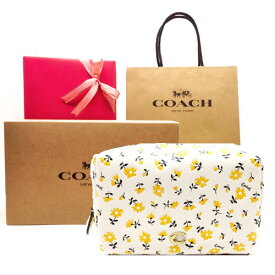 【コーチ箱 紙袋付 ギフト包装無料】コーチ COACH ポーチ ぺブルレザー フローラルプリント 花柄 コスメティック化粧ポーチ 小物入 CR516 B4V9P COACH ブランド ポーチ【2025 新作モデル】【限定モデル】【コーチ ポーチ】【楽ギフ_包装】【コンビニ受取対応商品】