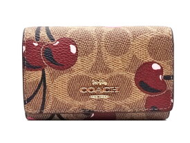 【コーチ箱 紙袋付き ギフト包装無料】 コーチ COACH キーケース シグネチャー チェリー プリント キーケース CAB-15 IMTAM【新作 限定モデル・新品】【COACH コーチ ブランド キーケース】【チェリー さくらんぼ】【楽ギフ_包装】【コンビニ受取対応商品】【あす楽】