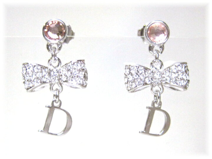 楽天市場】Dior/クリスチャンディオール ピアス リボン＆ロゴピアス  