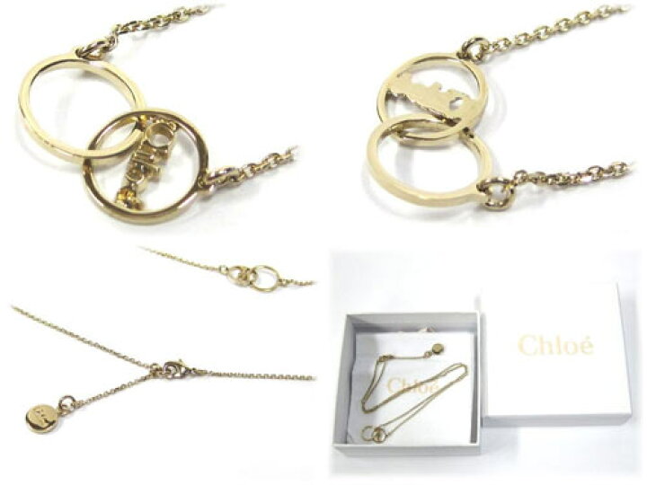 楽天市場】CHLOE/クロエネックレス ラウンドモチーフ ツインリング 