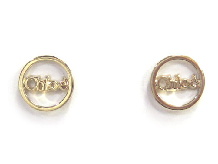 楽天市場】CHLOE/クロエピアス ラウンドモチーフ リング ロゴ ピアス 