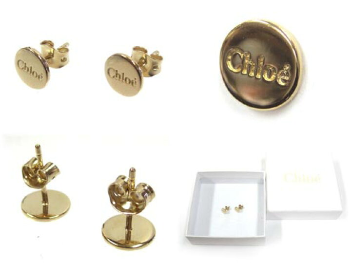楽天市場】CHLOE/クロエピアス Chloe ロゴボタン ピアス 2E0428-AH4 