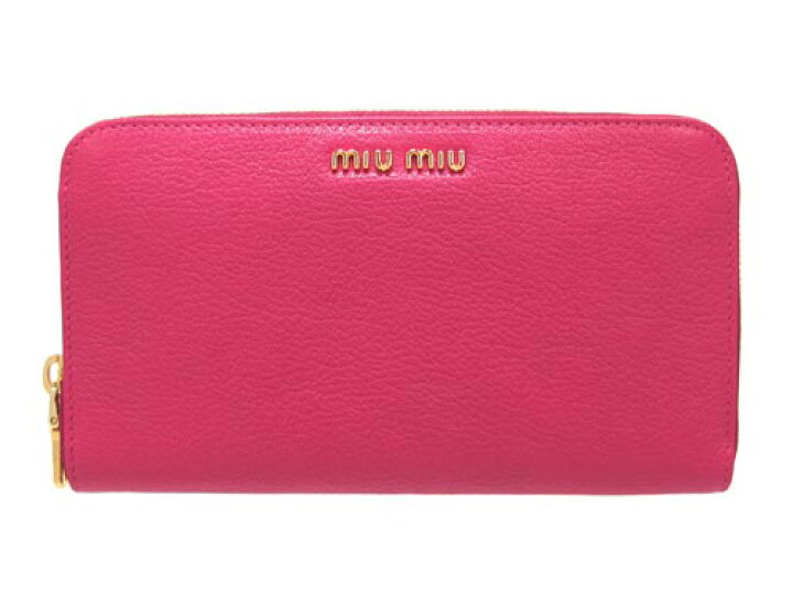 楽天市場】【期間限定特価品】ミュウミュウ 財布 miu miu レザー 