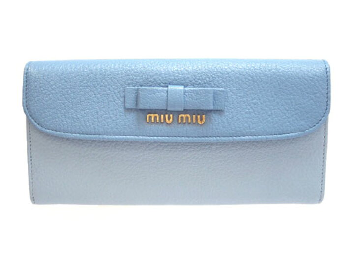 楽天市場】ミュウミュウ 財布 miumiu ミュウ ミュウ 長財布 レザー 二 