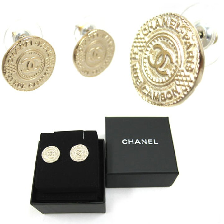 楽天市場】シャネル CHANEL ピアス ココマーク コインモチーフ ピアス 