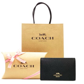 【コーチ箱 紙袋付き ラッピング無料】COACH コーチ カードケース 名刺入れ クロスグレイン レザー ビジネス 87731 IMBLK ブラック【新作モデル・新品】【楽ギフ_包装】【コンビニ受取対応商品】【あす楽】