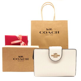 【コーチ箱 紙袋付き ギフト包装無料】コーチ 財布 COACH クロスグレイン レザー 二つ折り財布 6390 IMCHK COACH【新作 新品】【COACH コーチ】【サイフ さいふ】【楽ギフ_包装】【コンビニ受取対応商品】