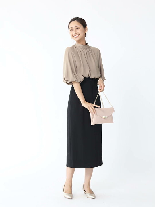 楽天市場】FENNEL バックリボンバイカラーワンピース : YAMADAYA STORE