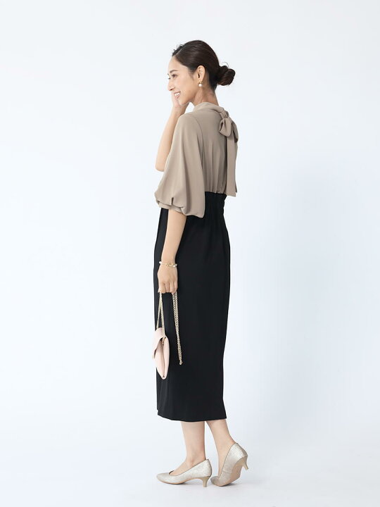 楽天市場】FENNEL バックリボンバイカラーワンピース : YAMADAYA STORE 