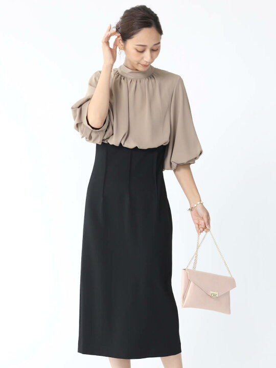 楽天市場】FENNEL バックリボンバイカラーワンピース : YAMADAYA STORE 